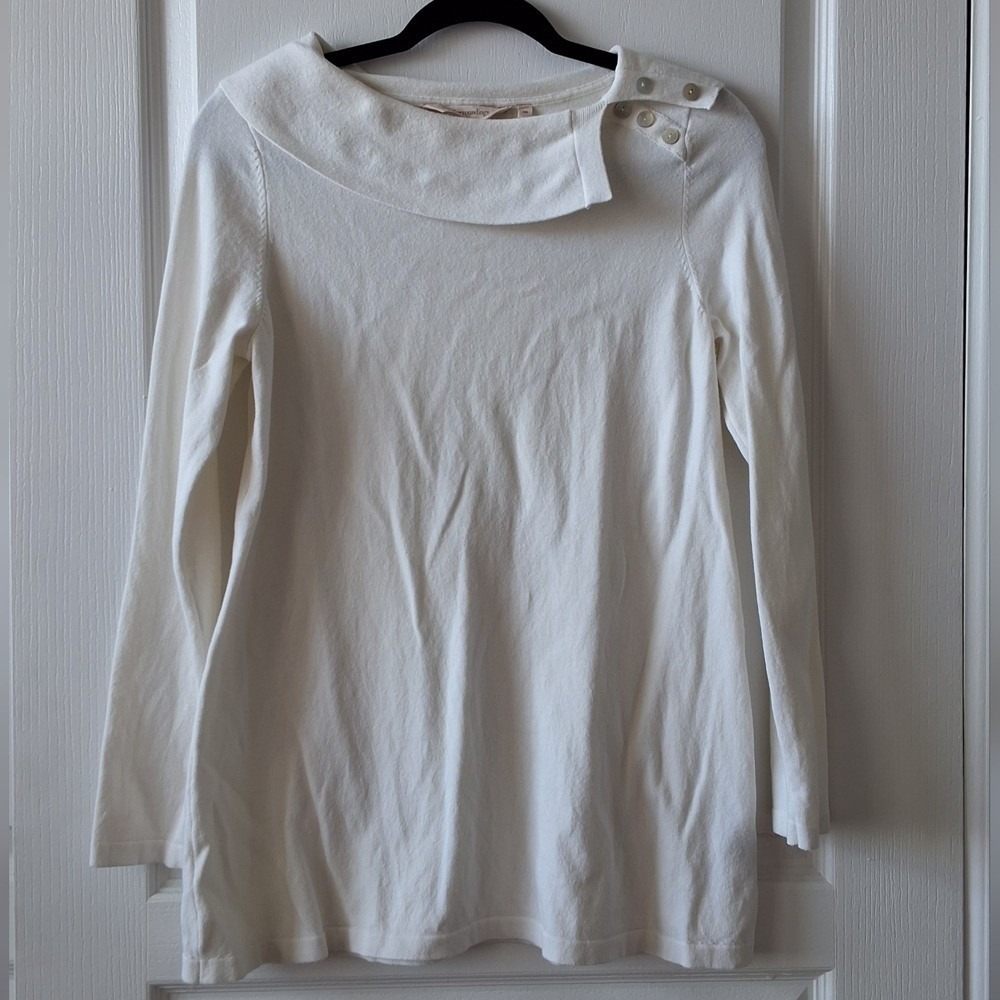 *Soft Surroundings XS Dimitra Sweater Cowl Minimalist Coastal Grandma Lounge‎